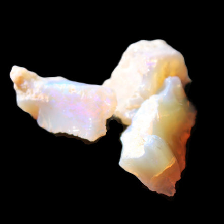 Natural Australian opal 3 stones 11-16mm 2.9-3.2g in sunlight - Rocks and Things Store