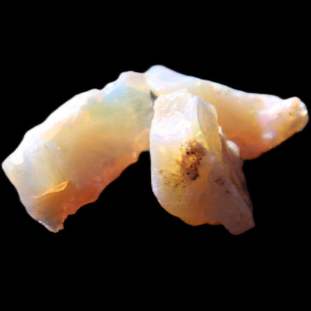 Natural Australian opal 3 stones 11-16mm 2.9-3.2g in sunlight - Rocks and Things Store