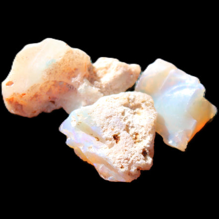 Natural Australian opal 3 stones 9-18mm 1.8/1.9g in sunlight - Rocks and Things Store