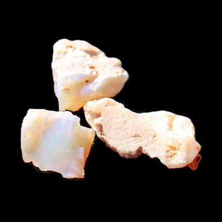Natural Australian opal 3 stones 9-18mm 1.8/1.9g in sunlight - Rocks and Things Store