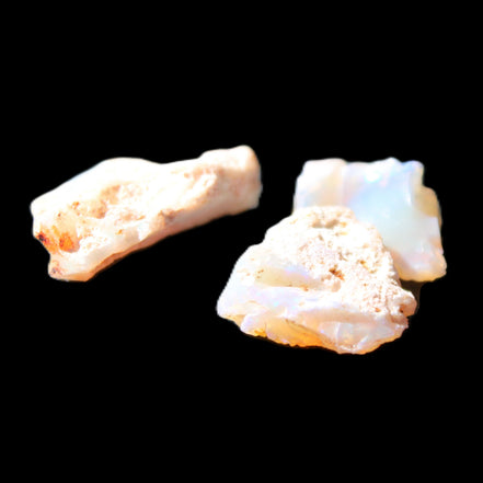 Natural Australian opal 3 stones 9-18mm 1.8/1.9g in sunlight - Rocks and Things Store