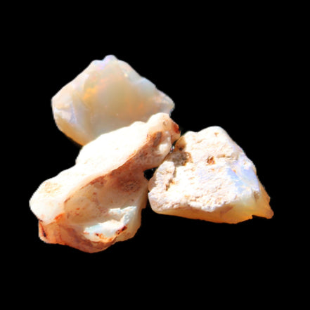 Natural Australian opal 3 stones 9-18mm 1.8/1.9g in sunlight - Rocks and Things Store