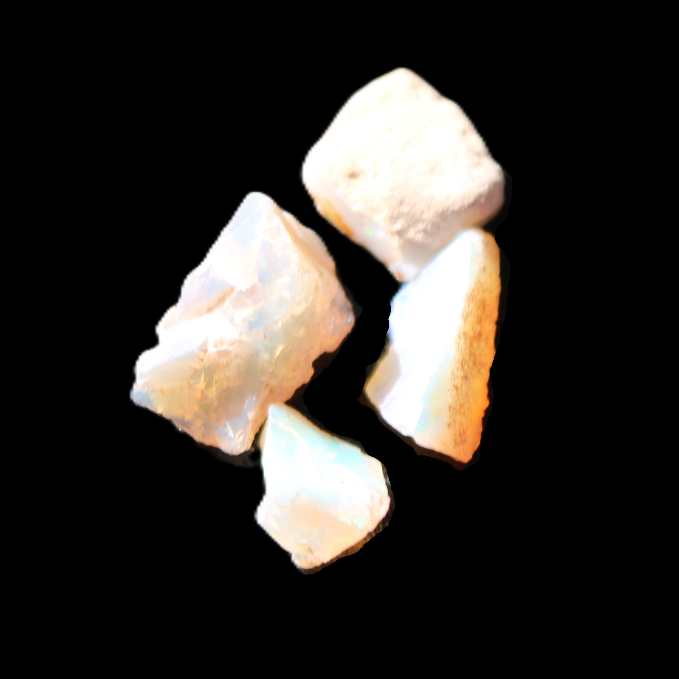 Natural Australian opal 3 stones 9-18mm 1.8/1.9g in sunlight - Rocks and Things Store