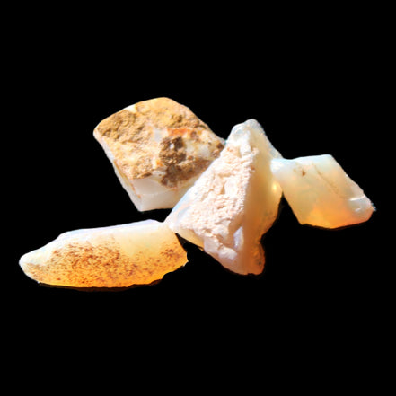 Natural Australian opal 3 stones 9-18mm 1.8/1.9g in sunlight - Rocks and Things Store