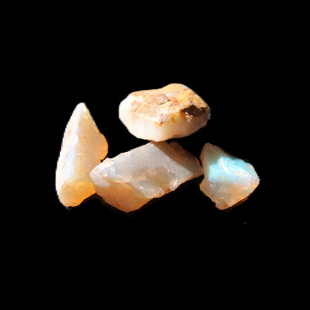 Natural Australian opal 3 stones 9-18mm 1.8/1.9g in sunlight - Rocks and Things Store