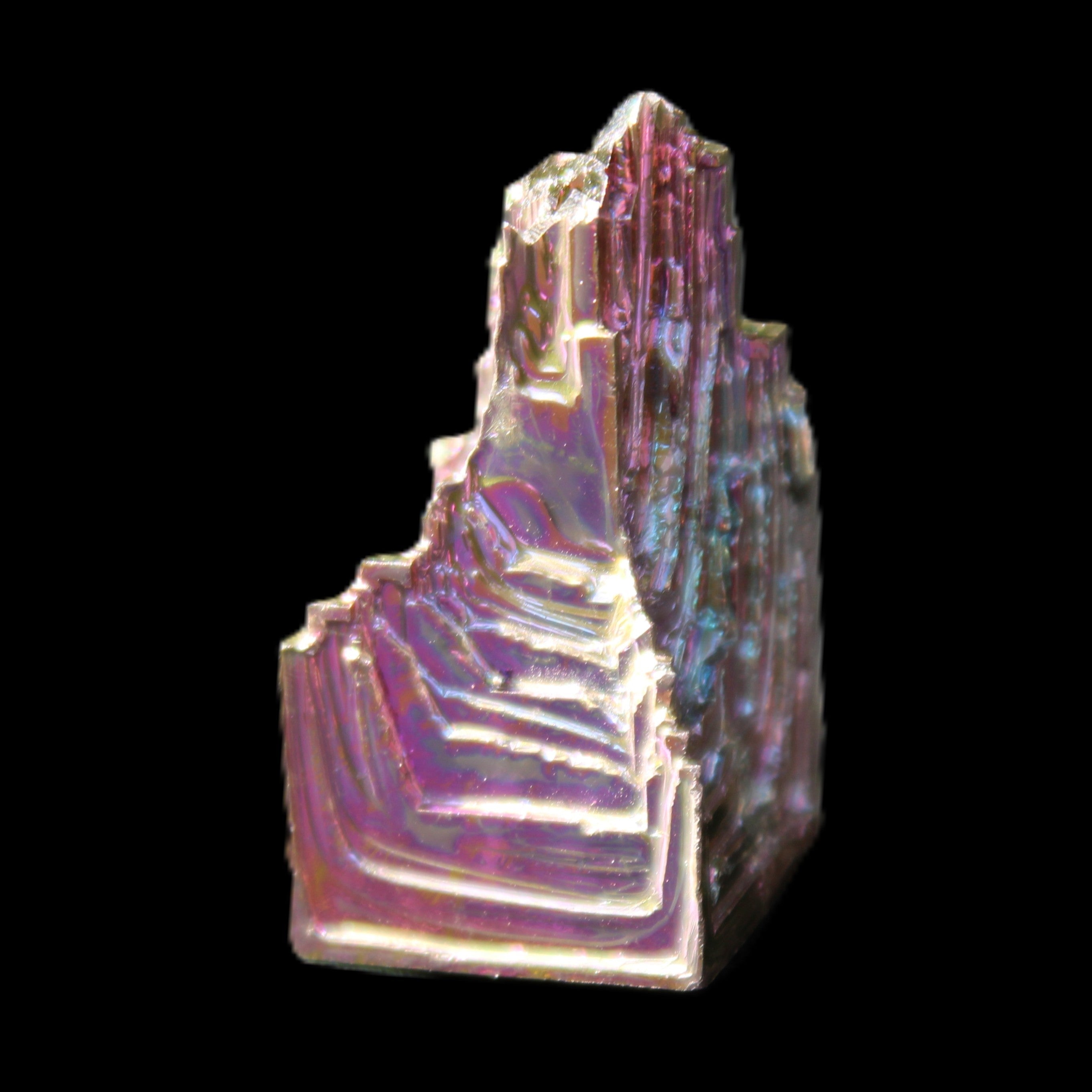 Bismuth crystal 34mm 22g in sunlight - Rocks and Things Store