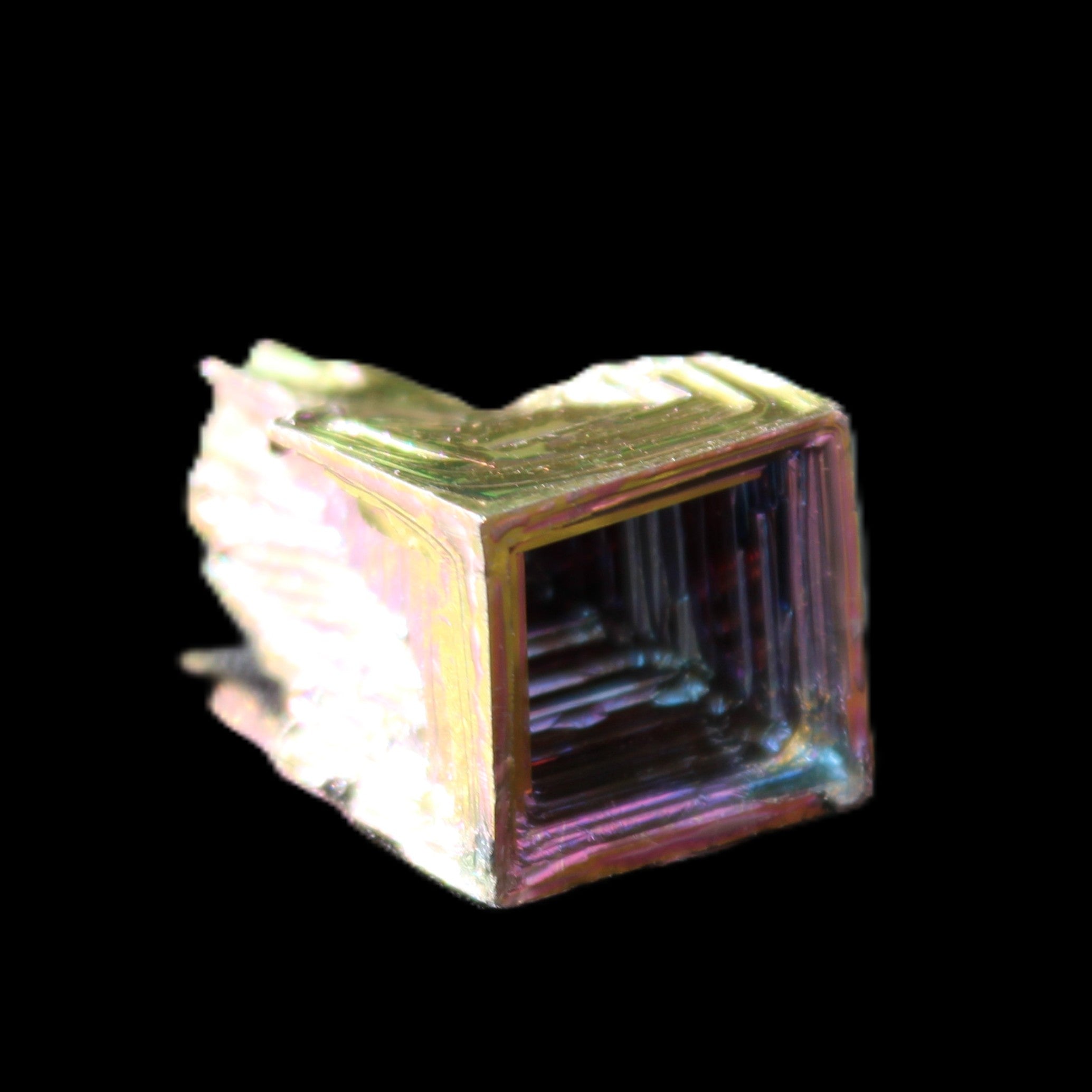 Bismuth crystal 34mm 22g in sunlight - Rocks and Things Store