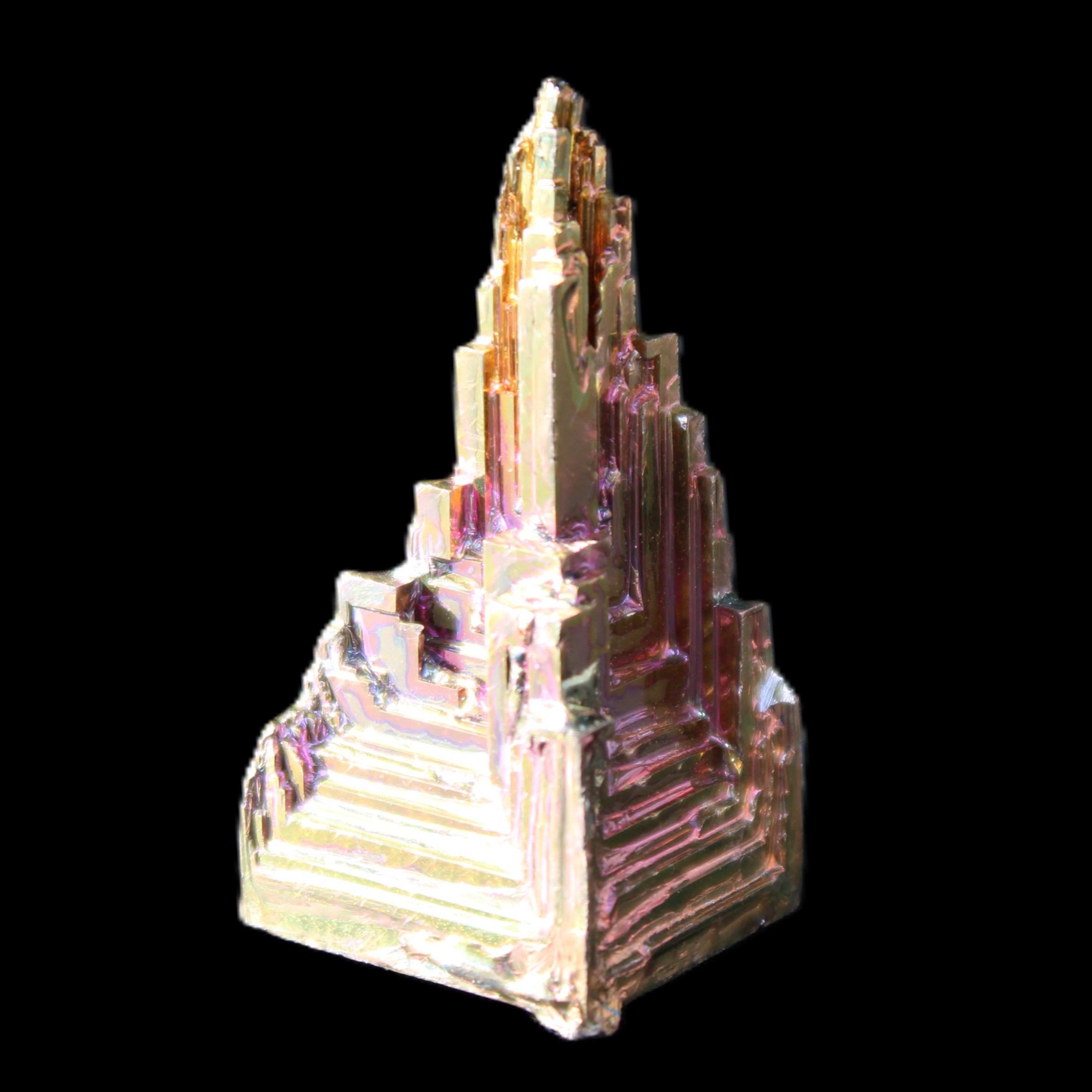 Bismuth crystal 39mm 26.8g in sunlight - Rocks and Things Store