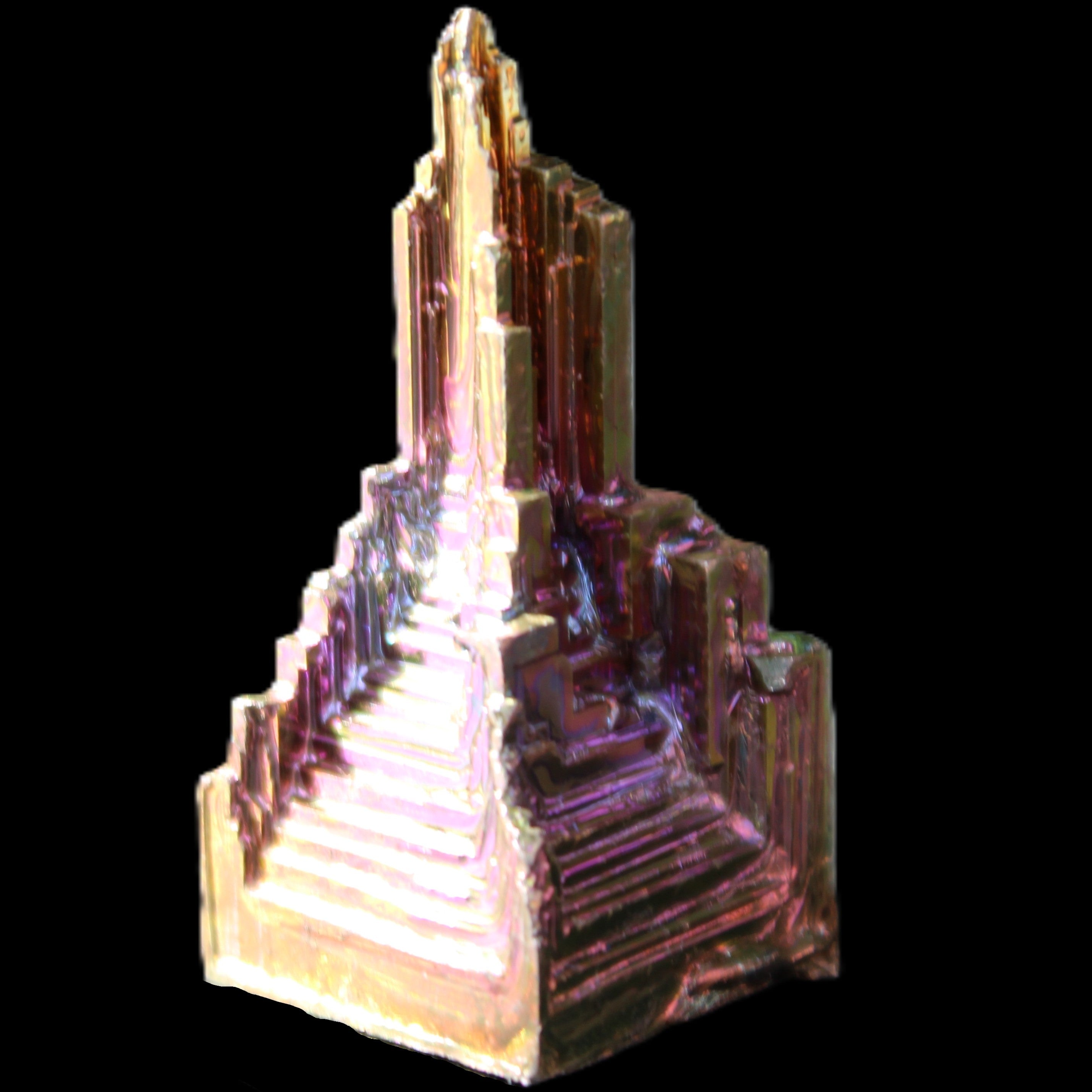 Bismuth crystal 39mm 26.8g in sunlight - Rocks and Things Store