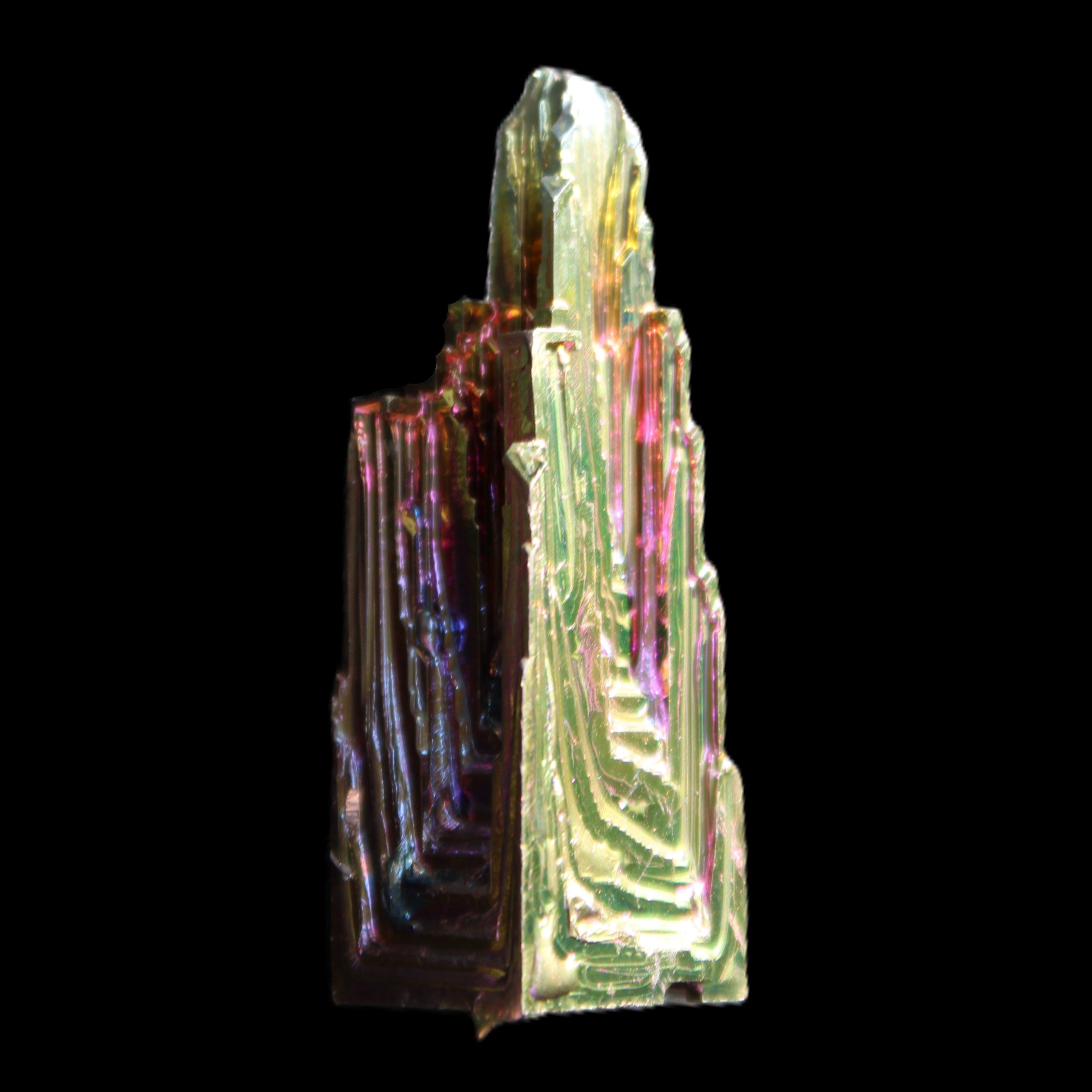 Bismuth crystal 45mm 28.6g in sunlight - Rocks and Things Store