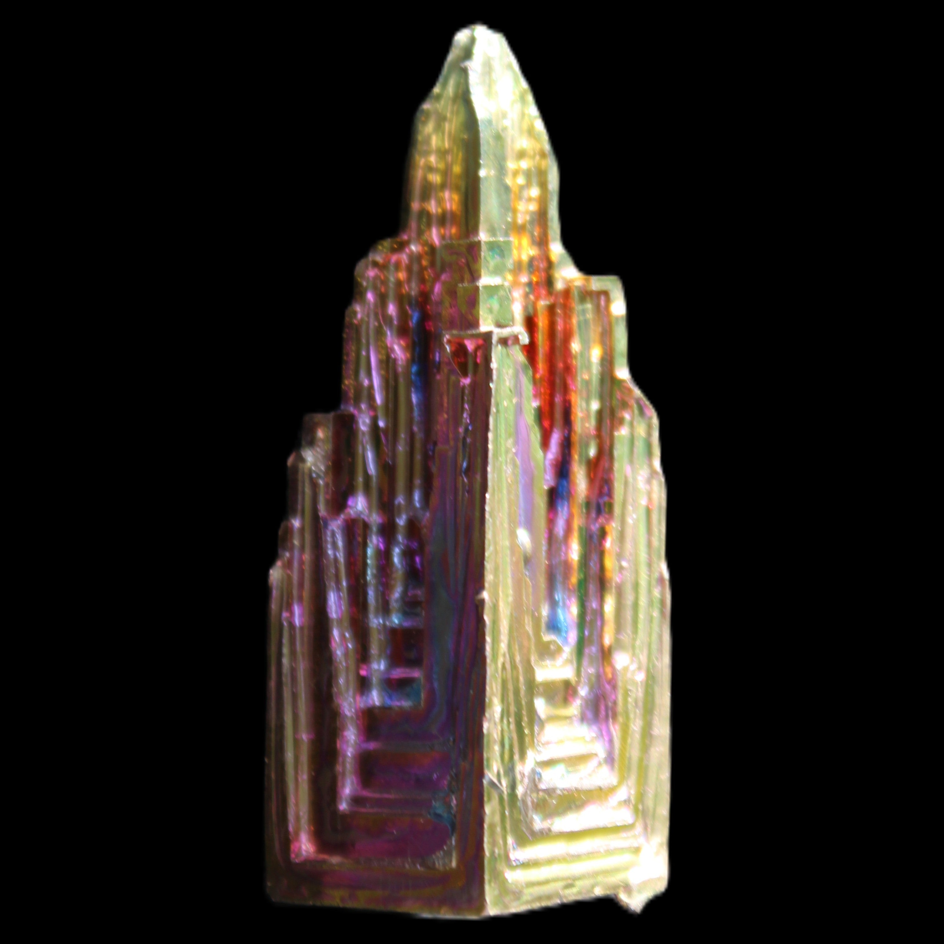 Bismuth crystal 45mm 28.6g in sunlight - Rocks and Things Store