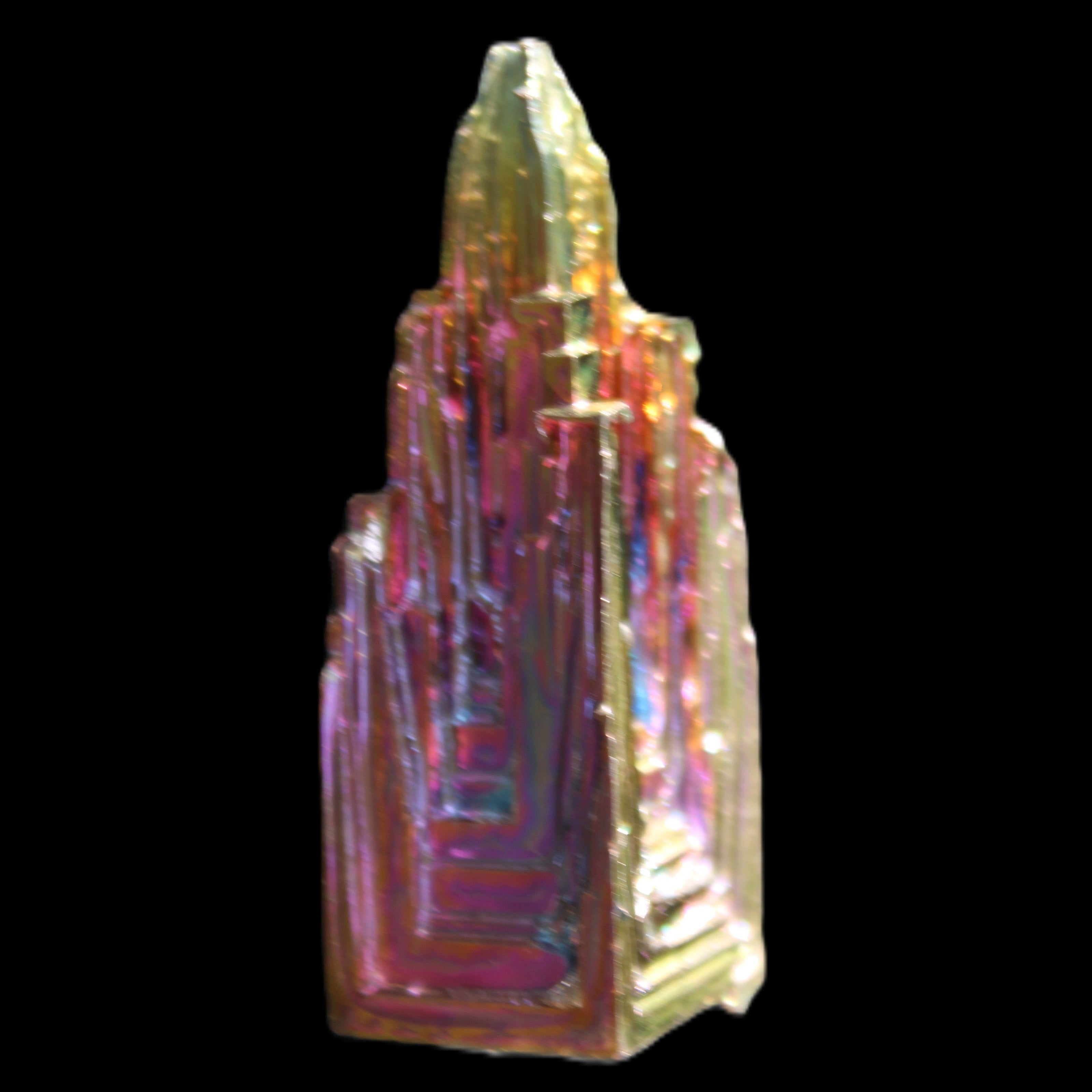 Bismuth crystal 45mm 28.6g in sunlight - Rocks and Things Store