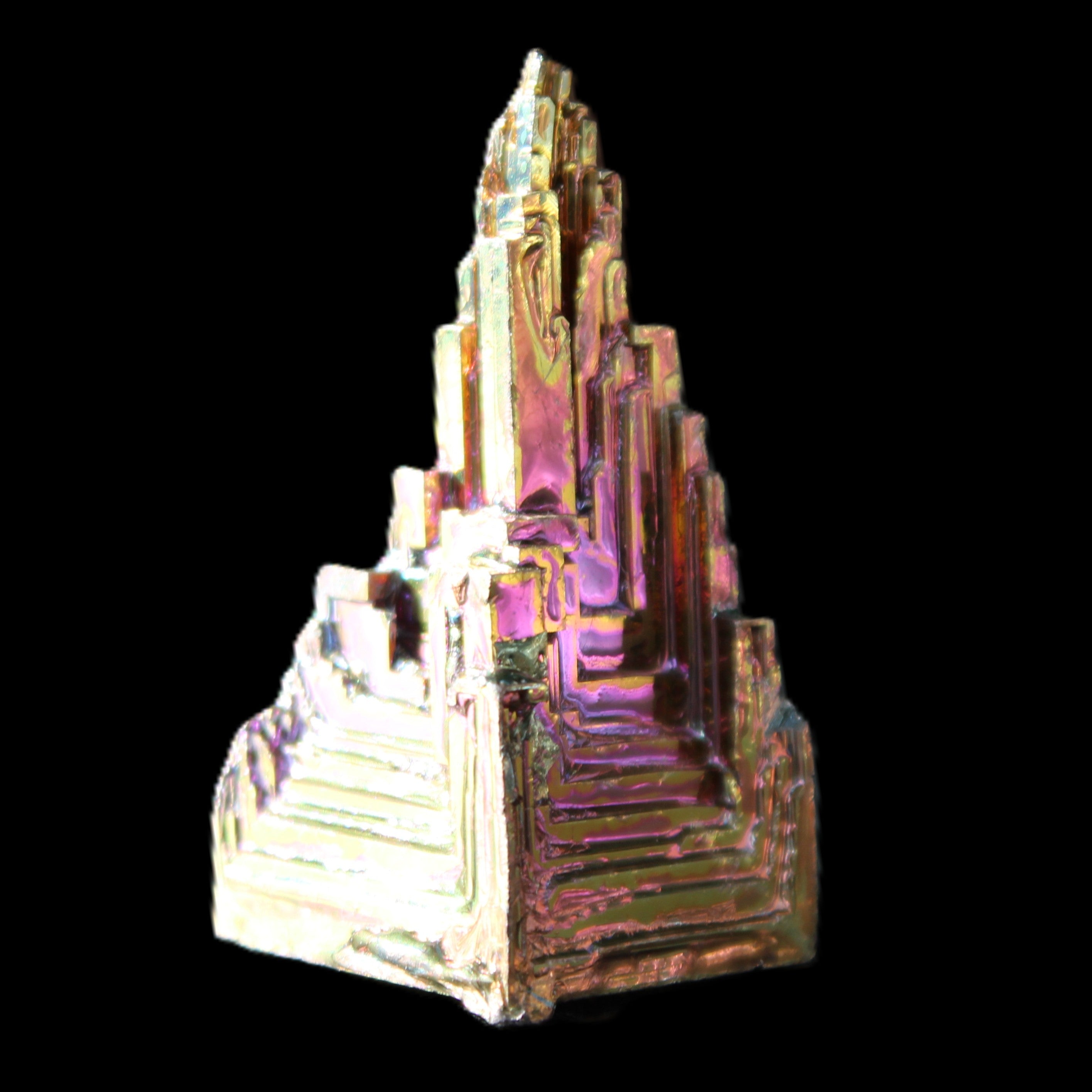 Bismuth crystal 45mm 28.6g in sunlight - Rocks and Things Store