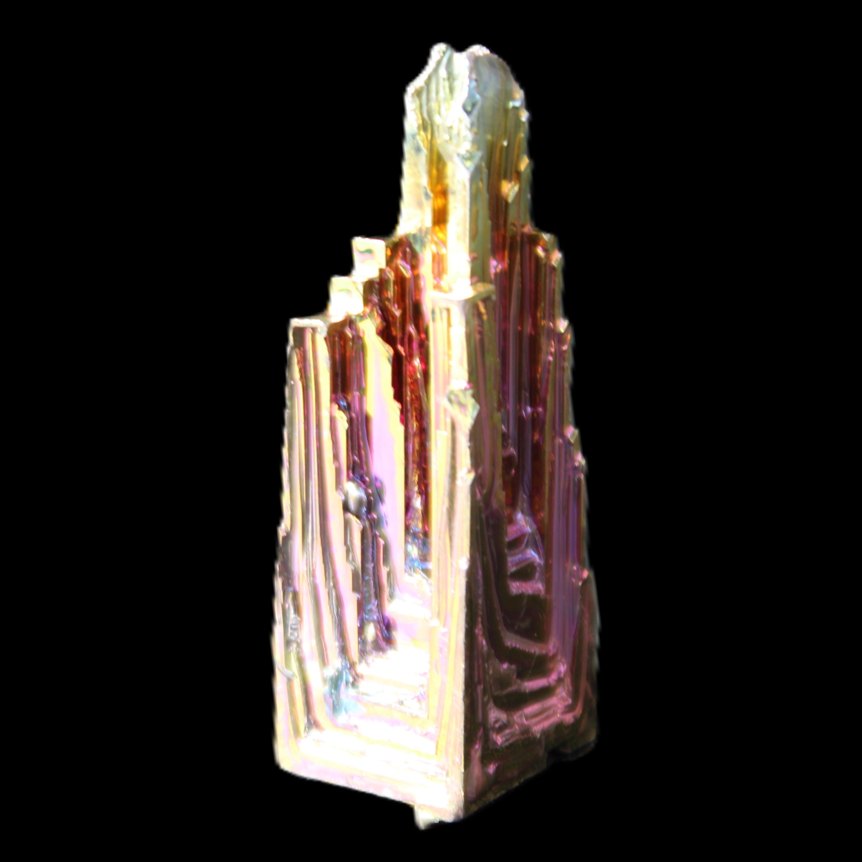 Bismuth crystal 45mm 28.6g in sunlight - Rocks and Things Store