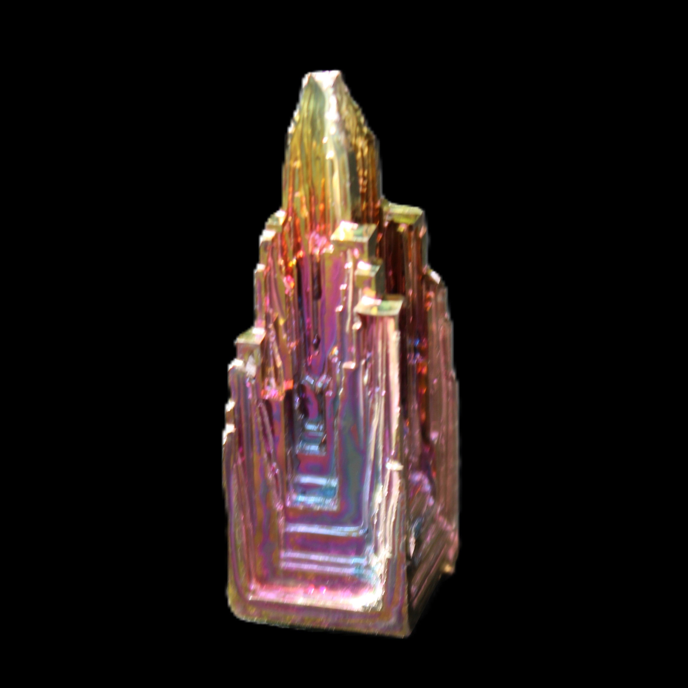 Bismuth crystal 45mm 28.6g in sunlight - Rocks and Things Store