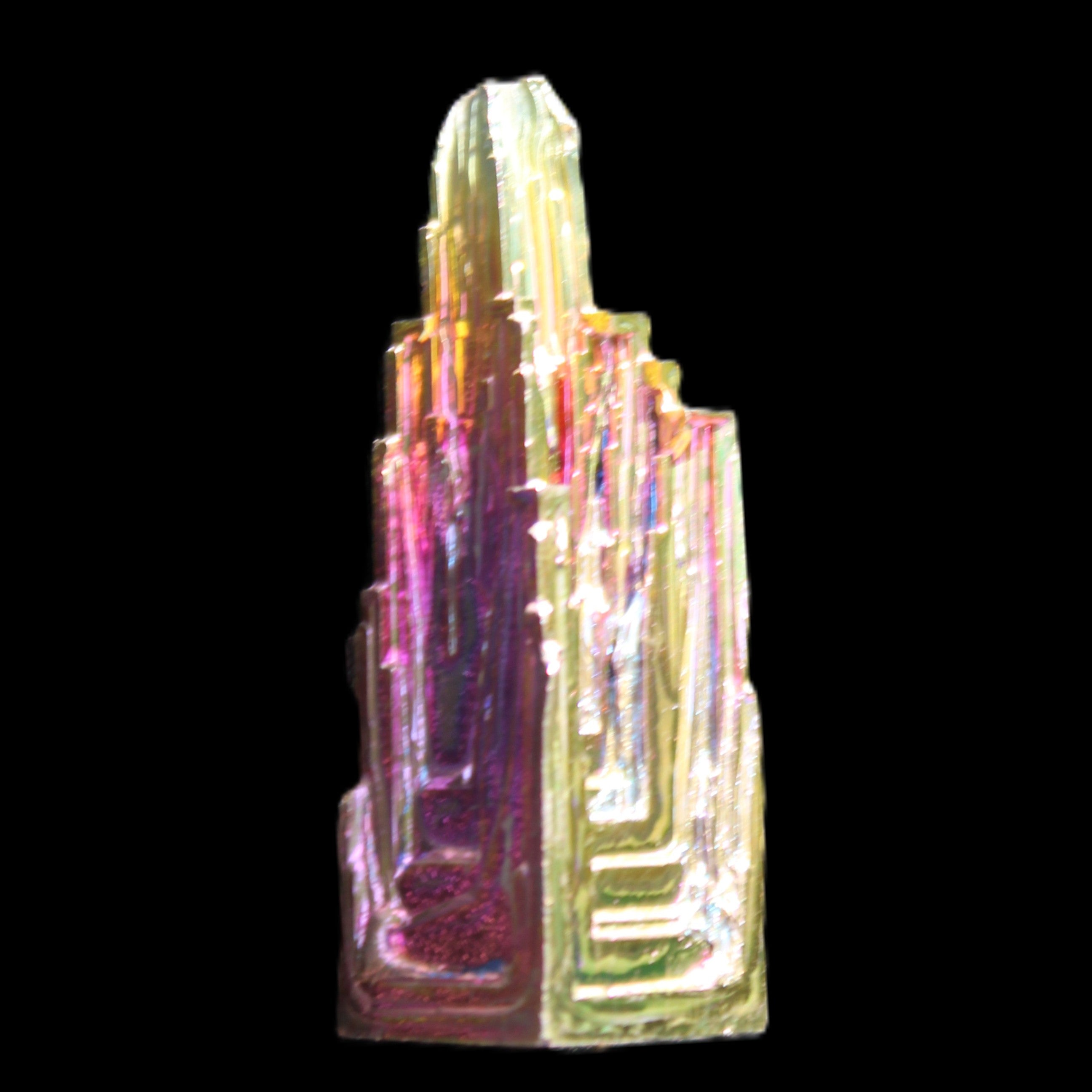 Bismuth crystal 45mm 28.6g in sunlight - Rocks and Things Store
