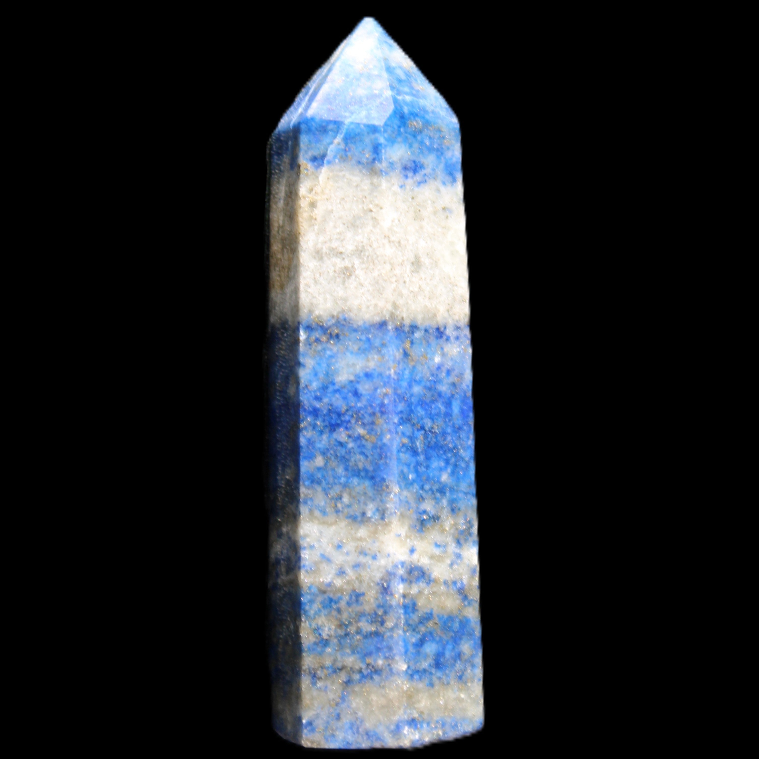 Lapis Lazuli wand 56mm 26g in sunlight - Rocks and Things Store