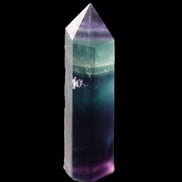 Rainbow Fluorite wand 50mm 17.6g in sunlight - Rocks and Things Store