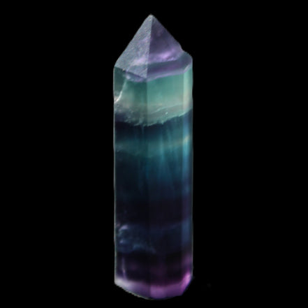 Rainbow Fluorite wand 50mm 17.6g in sunlight - Rocks and Things Store