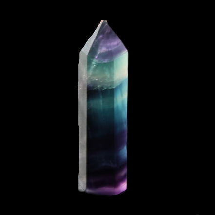 Rainbow Fluorite wand 50mm 17.6g in sunlight - Rocks and Things Store