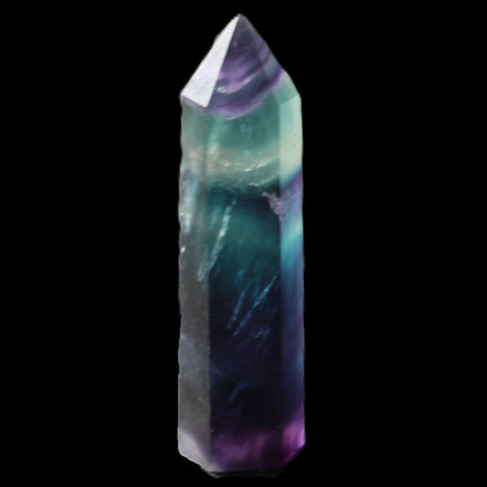 Rainbow Fluorite wand 50mm 17.6g in sunlight - Rocks and Things Store