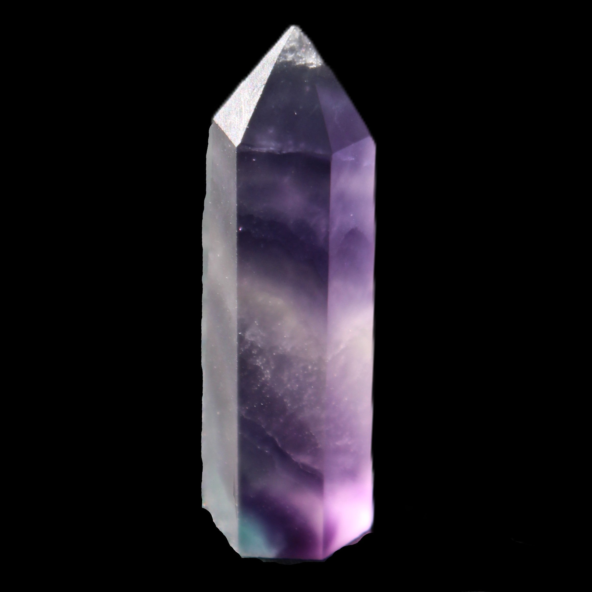 Rainbow Fluorite tiny wand 40mm 11.5g in sunlight - Rocks and Things Store