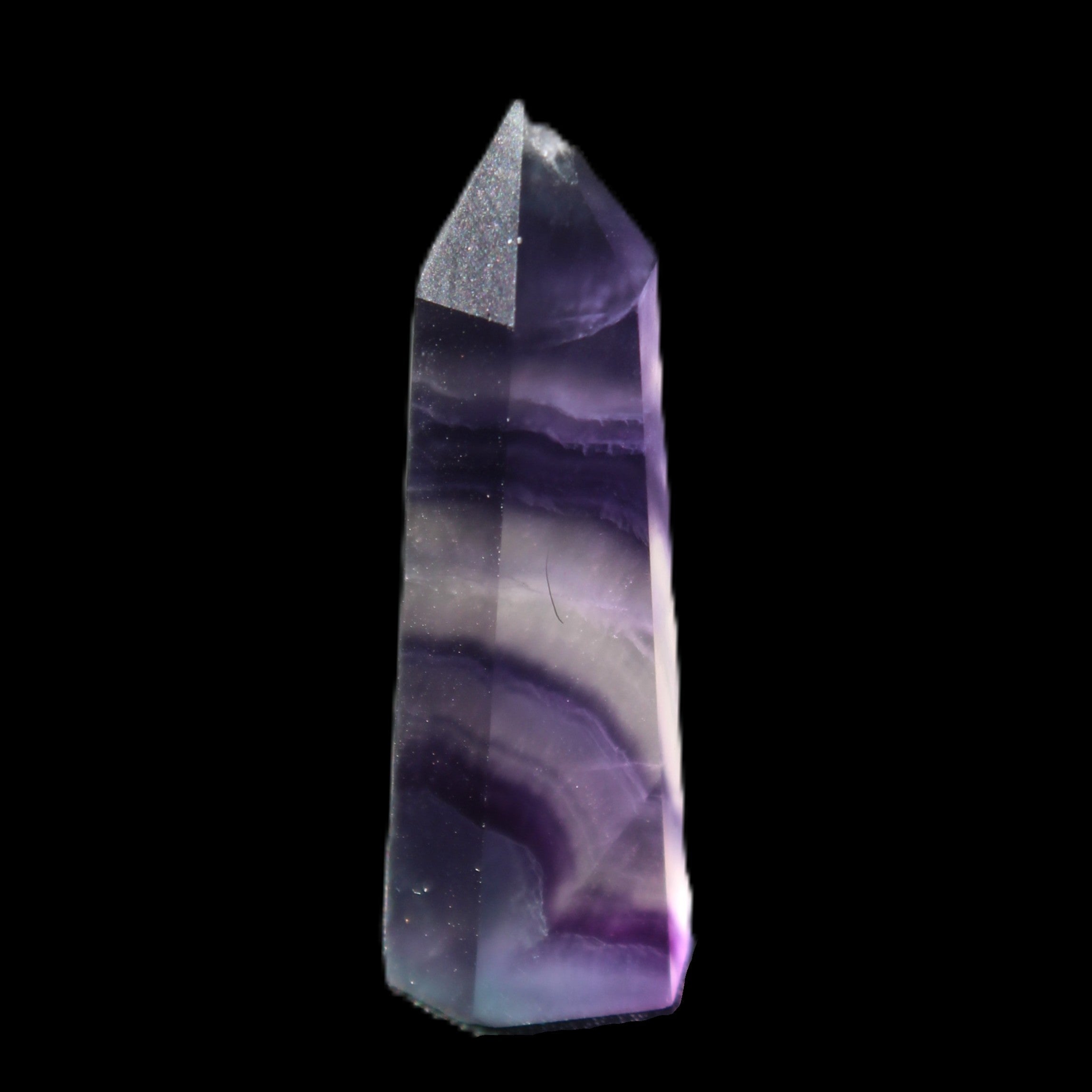 Rainbow Fluorite tiny wand 40mm 11.5g in sunlight - Rocks and Things Store