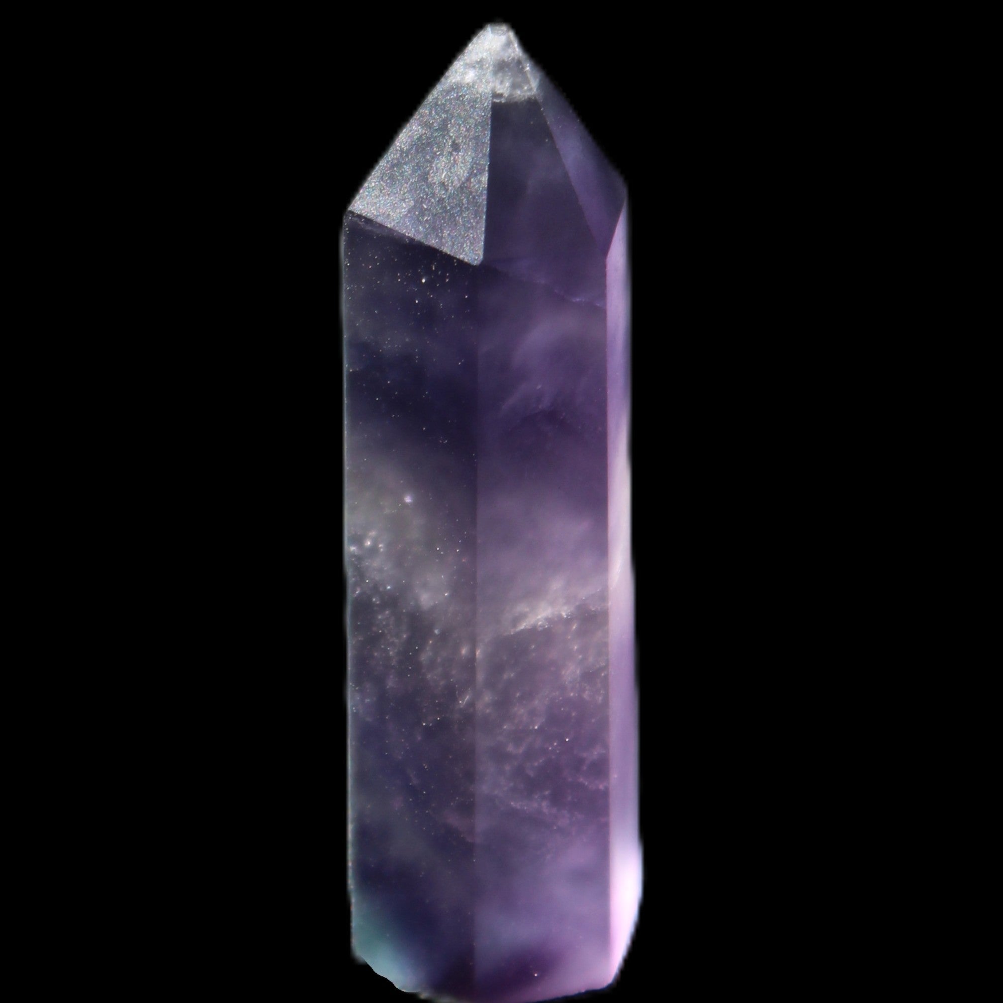Rainbow Fluorite tiny wand 40mm 11.5g in sunlight - Rocks and Things Store