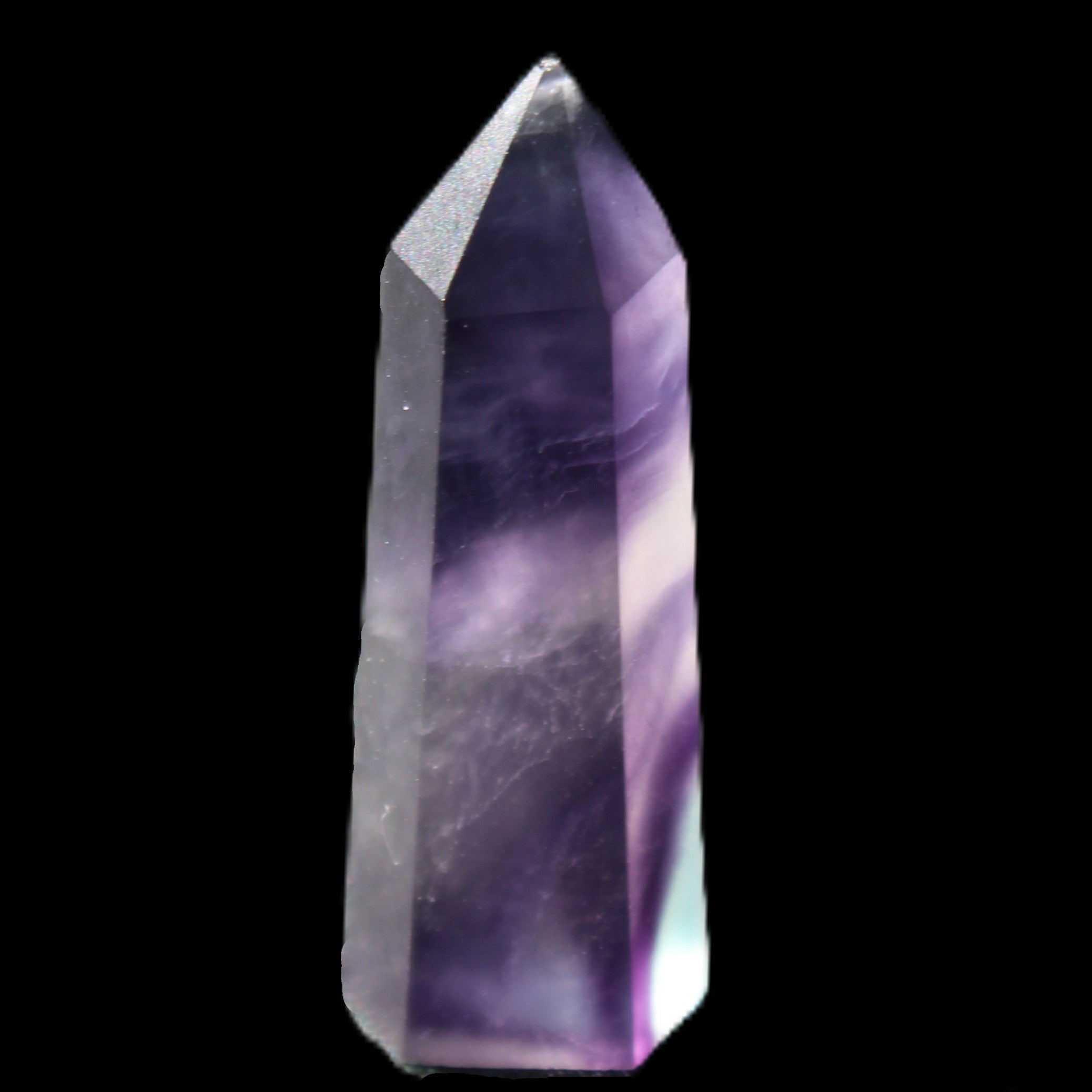 Rainbow Fluorite tiny wand 40mm 11.5g in sunlight - Rocks and Things Store