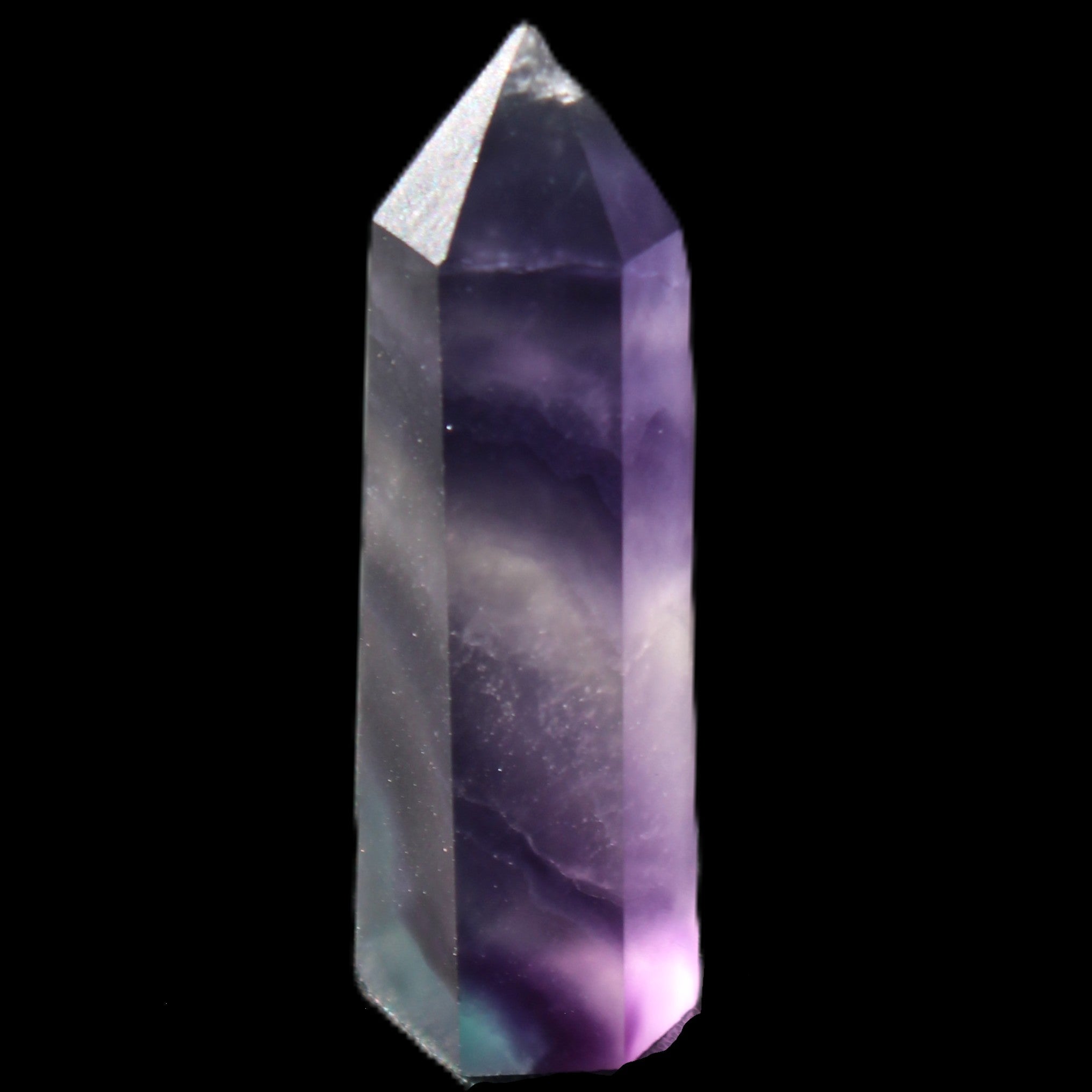 Rainbow Fluorite tiny wand 40mm 11.5g in sunlight - Rocks and Things Store