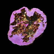 Electric Purple Agate electroplated geode 30mm 7-8g in sunlight - Rocks and Things Store