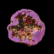 Electric Purple Agate electroplated geode 30mm 7-8g in sunlight - Rocks and Things Store