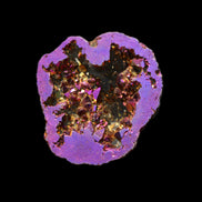 Electric Purple Agate electroplated geode 30mm 7-8g in sunlight - Rocks and Things Store