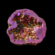 Electric Purple Agate electroplated geode 30mm 7-8g in sunlight - Rocks and Things Store