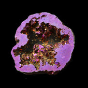 Electric Purple Agate electroplated geode 30mm 7-8g in sunlight - Rocks and Things Store