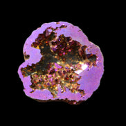 Electric Purple Agate electroplated geode 30mm 7-8g in sunlight - Rocks and Things Store