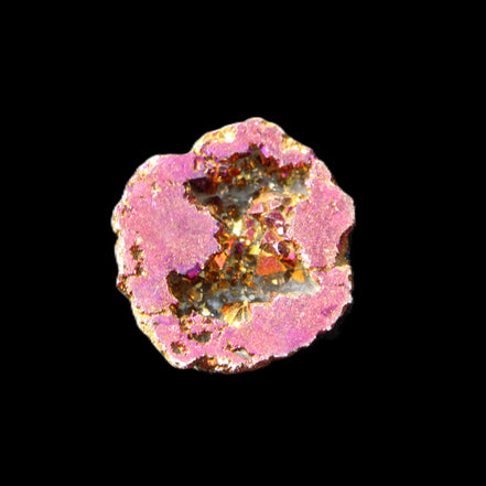 Electric Purple Agate electroplated geode 30mm 7-8g in sunlight - Rocks and Things Store