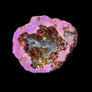 Electric Purple Agate electroplated geode 30mm 7-8g in sunlight - Rocks and Things Store