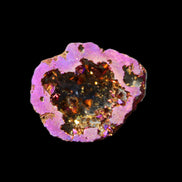 Electric Purple Agate electroplated geode 30mm 7-8g in sunlight - Rocks and Things Store