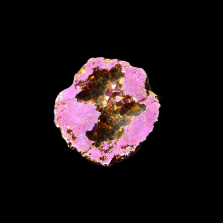 Electric Purple Agate electroplated geode 30mm 7-8g in sunlight - Rocks and Things Store
