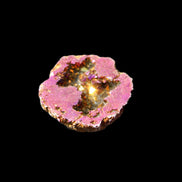 Electric Purple Agate electroplated geode 30mm 7-8g in sunlight - Rocks and Things Store