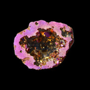 Electric Purple Agate electroplated geode 30mm 7-8g in sunlight - Rocks and Things Store