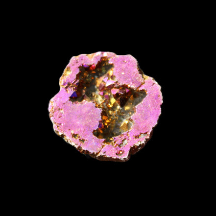 Electric Purple Agate electroplated geode 30mm 7-8g in sunlight - Rocks and Things Store