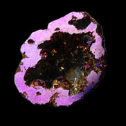 Electric Purple Agate electroplated geode 30mm 7-8g in sunlight - Rocks and Things Store
