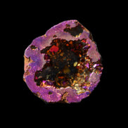 Electric Purple Agate electroplated geode 30mm 7-8g in sunlight - Rocks and Things Store