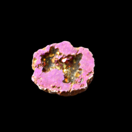 Electric Purple Agate electroplated geode 30mm 7-8g in sunlight - Rocks and Things Store