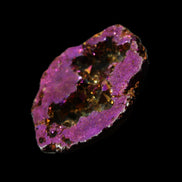 Electric Purple Agate electroplated geode 30mm 7-8g in sunlight - Rocks and Things Store
