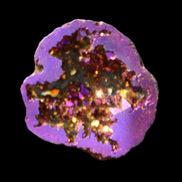 Electric Purple Agate electroplated geode 30mm 7-8g in sunlight - Rocks and Things Store
