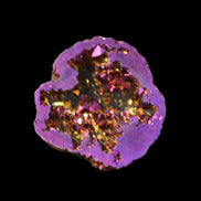 Electric Purple Agate electroplated geode 30mm 7-8g in sunlight - Rocks and Things Store