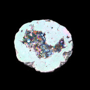 Electric Green Agate electroplated geode 30mm 10.9g in sunlight - Rocks and Things Store